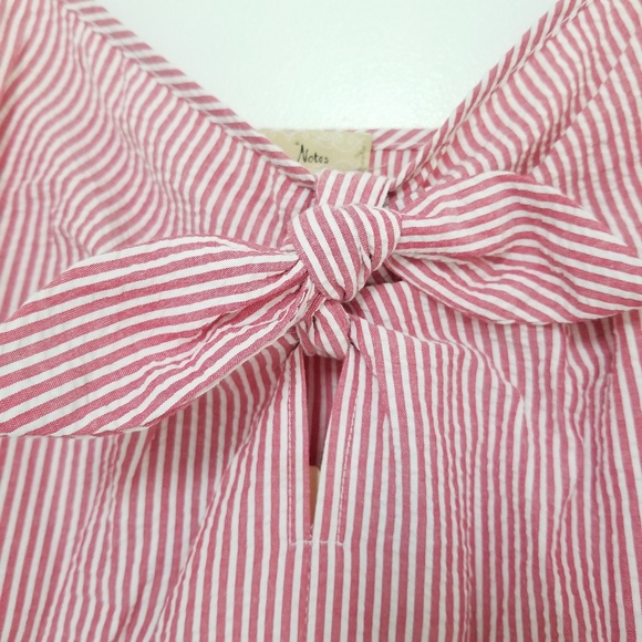 Love notes red candy stripe tie knot sundress - Picture 3 of 6